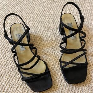 Strappy black sandals